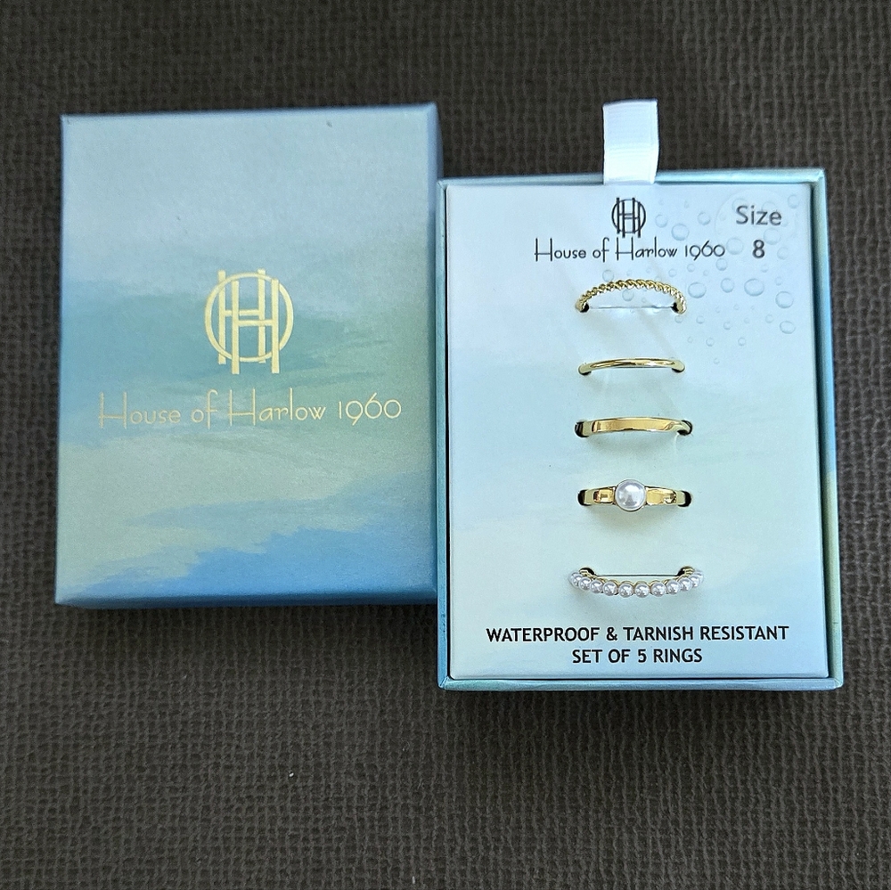 House🏠 of Harlow 1960 Five🖐 Gold💛 Rings💍 - NIB - Picture 5 of 16